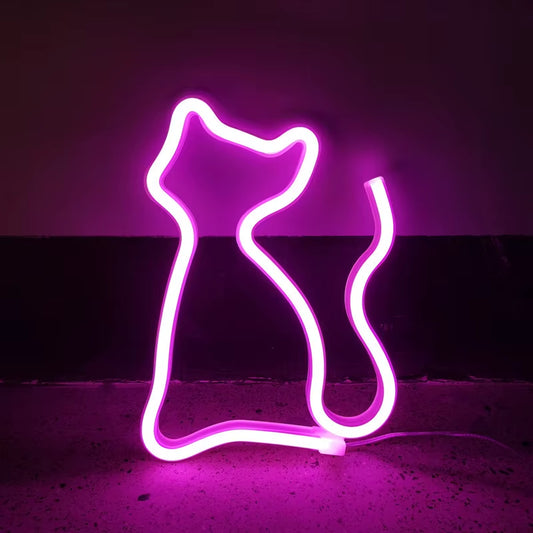 Cat Neon Light LED Wall Decoration